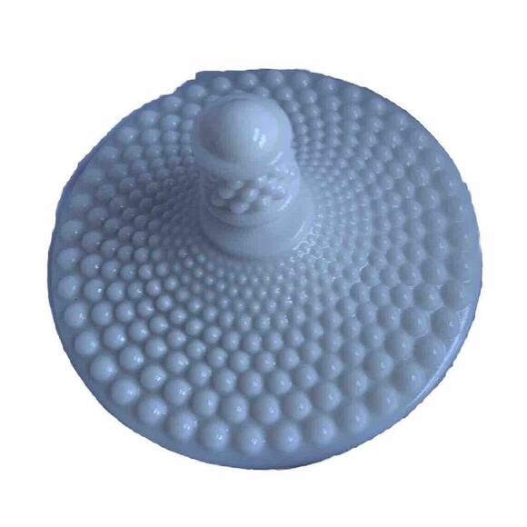 Westmoreland White Milk Glass LID ONLY Hobnail Raised Dot Pattern - Picture 2 of 10